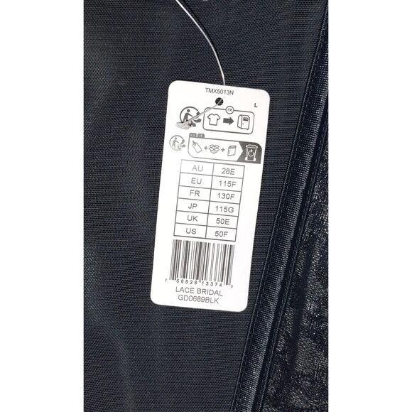 NWT Goddess Black Lace Bustier 50F Plus Size Bridal Lingerie Underwire Corset - Picture 5 of 9